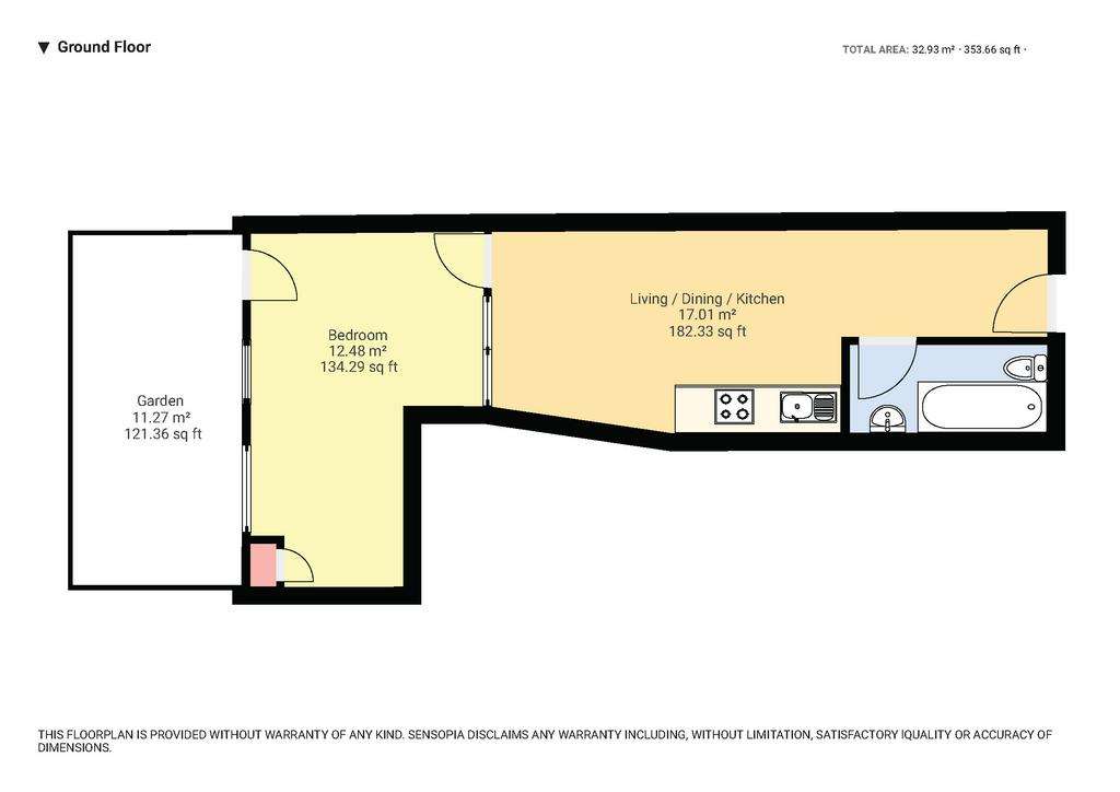 1 bedroom flat to rent - floorplan