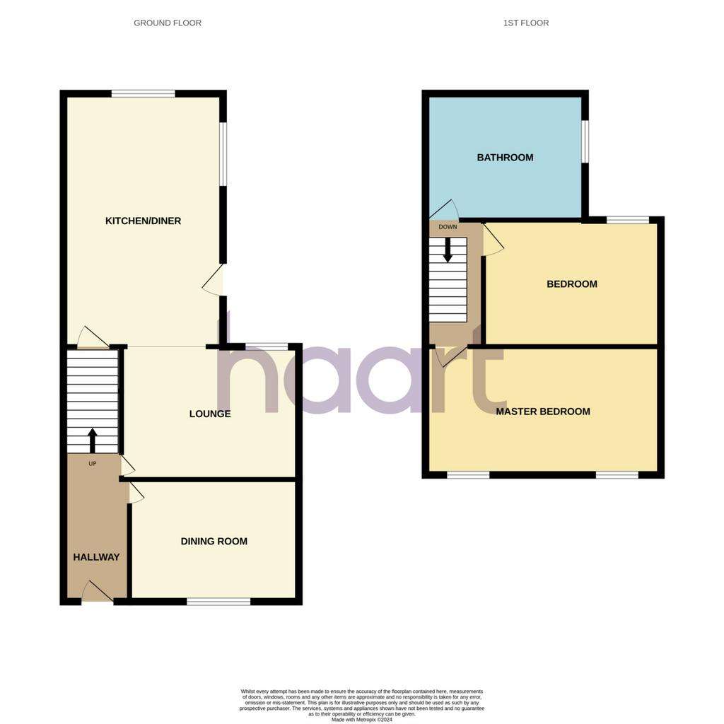 2 bedroom end of terrace house for sale - floorplan