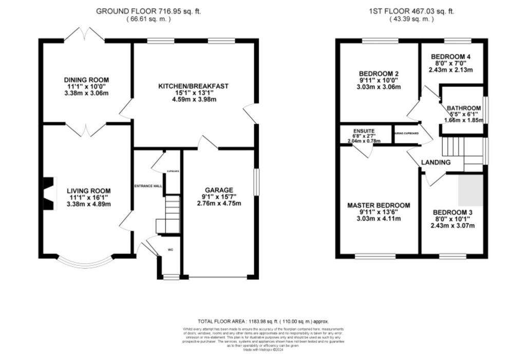 4 bedroom detached house for sale - floorplan