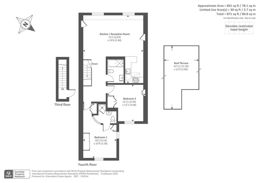 2 bedroom flat for sale - floorplan