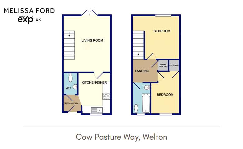 2 bedroom semi-detached house for sale - floorplan