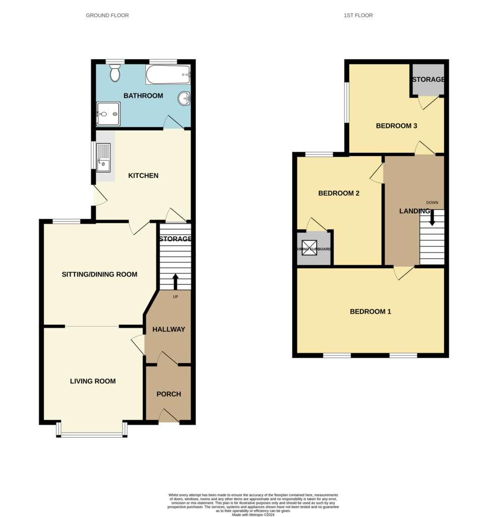 3 bedroom semi-detached house for sale - floorplan