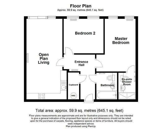 2 bedroom flat for sale - floorplan