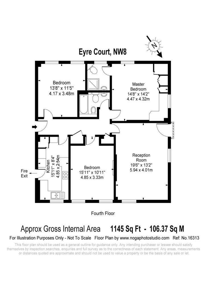 3 bedroom flat to rent - floorplan