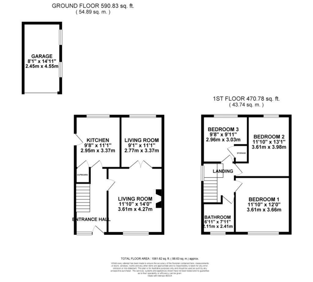 3 bedroom semi-detached house for sale - floorplan