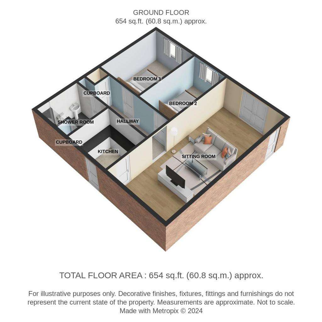 2 bedroom flat for sale - floorplan