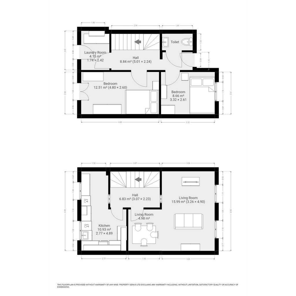 4 bedroom town house to rent - floorplan