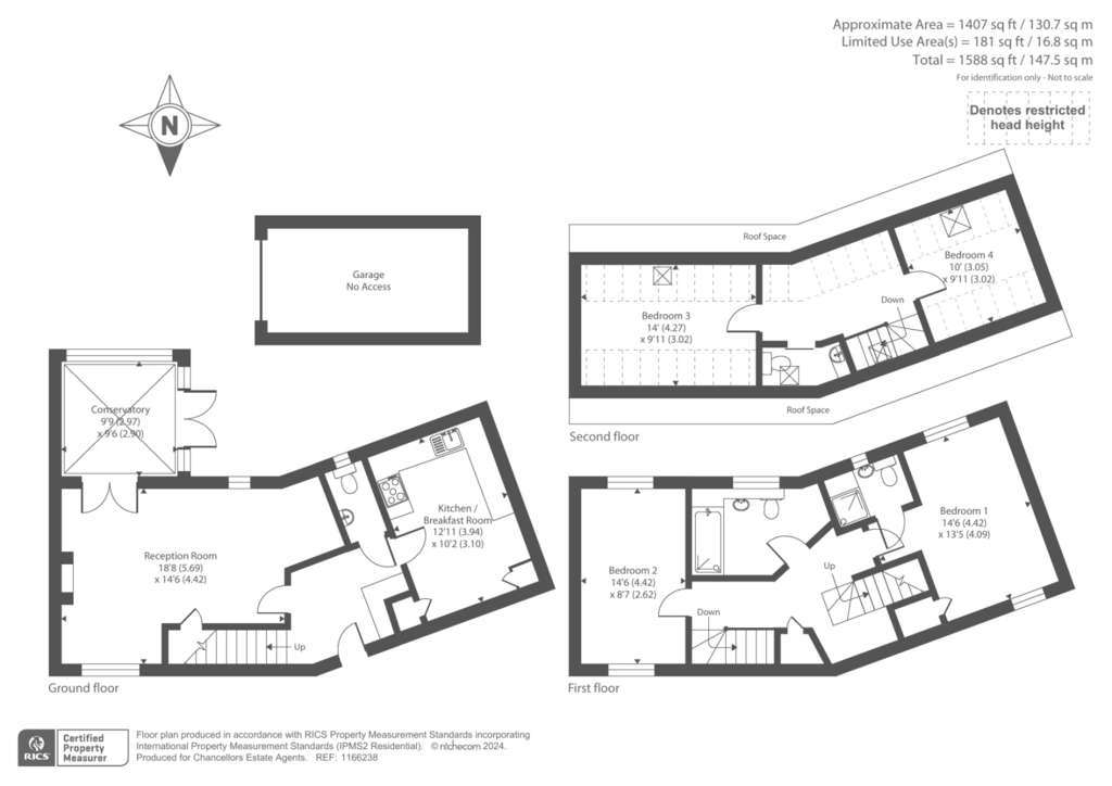 4 bedroom terraced house for sale - floorplan