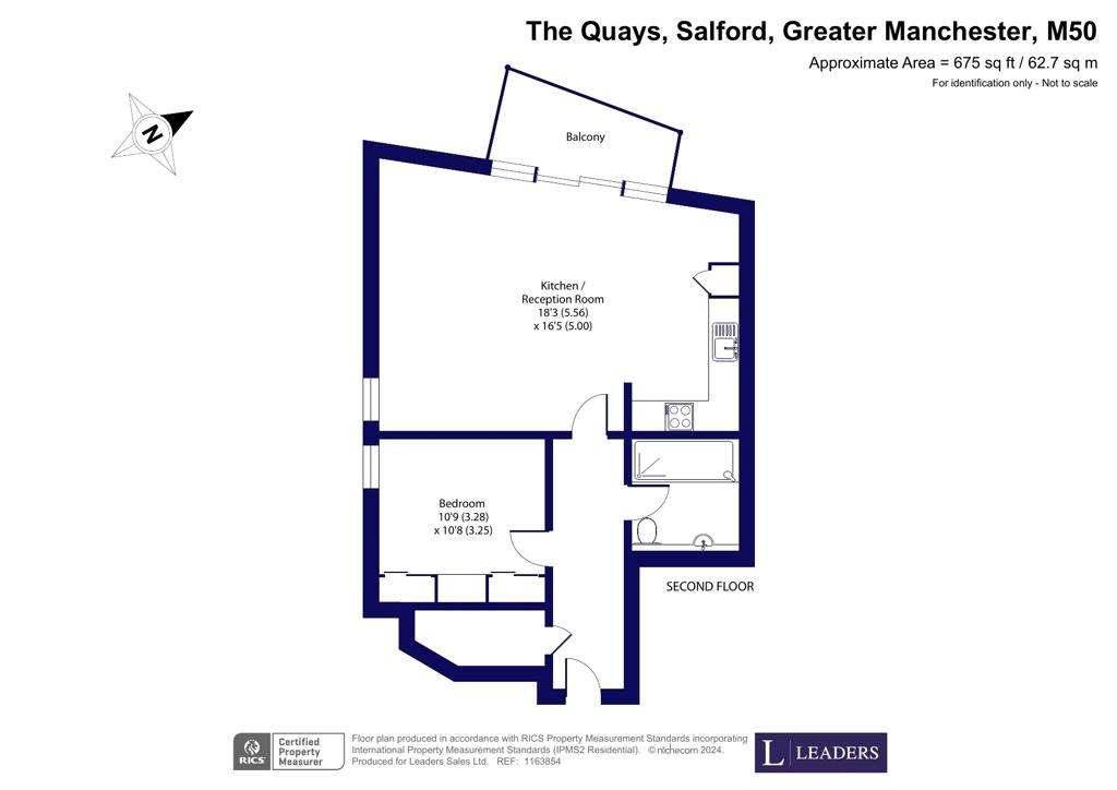 1 bedroom flat for sale - floorplan