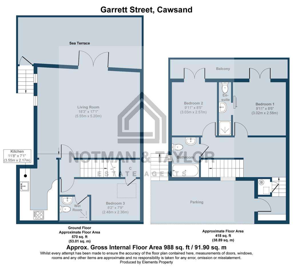 3 bedroom cottage for sale - floorplan