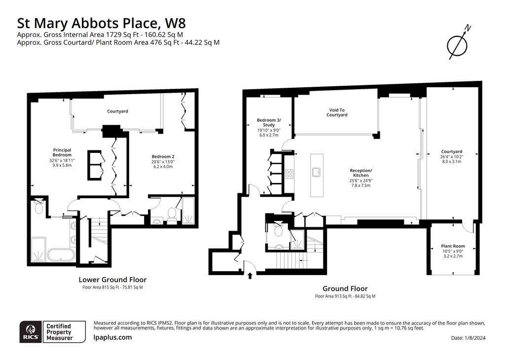 3 bedroom flat to rent - floorplan