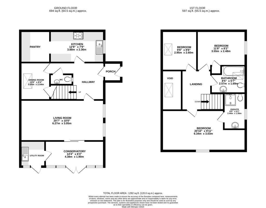 3 bedroom cottage for sale - floorplan