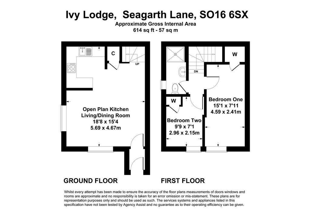 2 bedroom maisonette for sale - floorplan