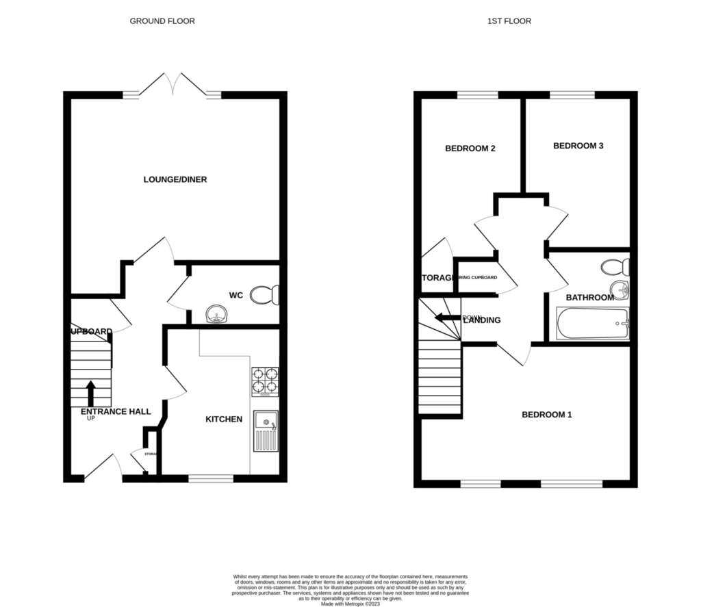 3 bedroom semi-detached house for sale - floorplan