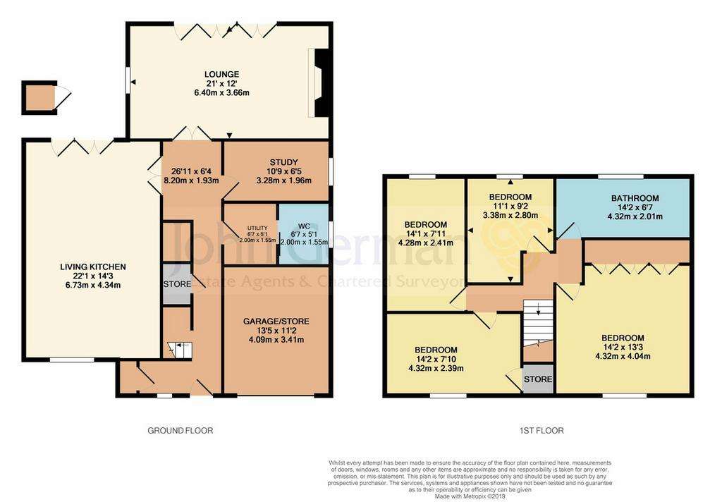 3 bedroom semi-detached house for sale - floorplan