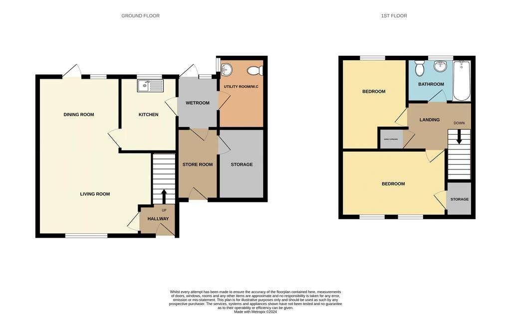 2 bedroom end of terrace house for sale - floorplan