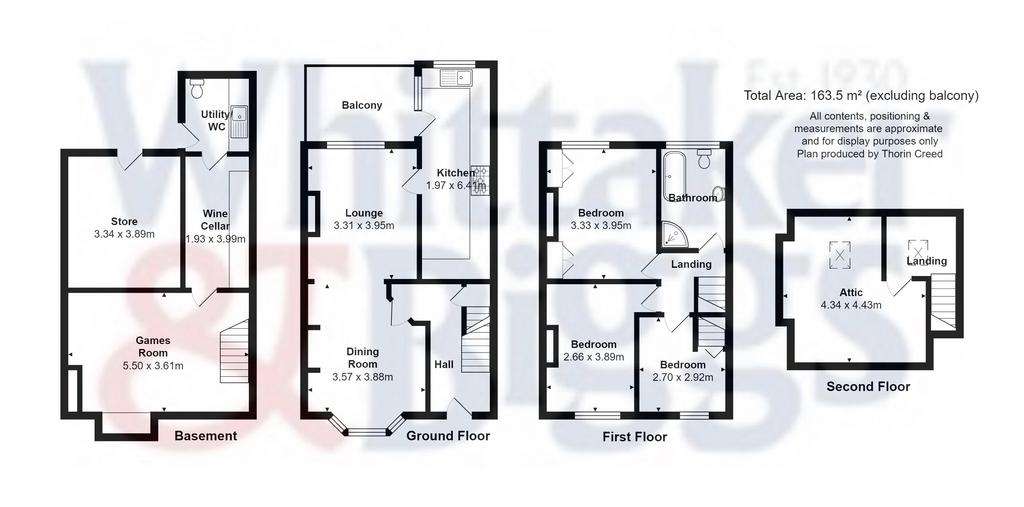 3 bedroom terraced house for sale - floorplan