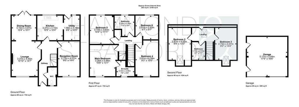 6 bedroom detached house for sale - floorplan