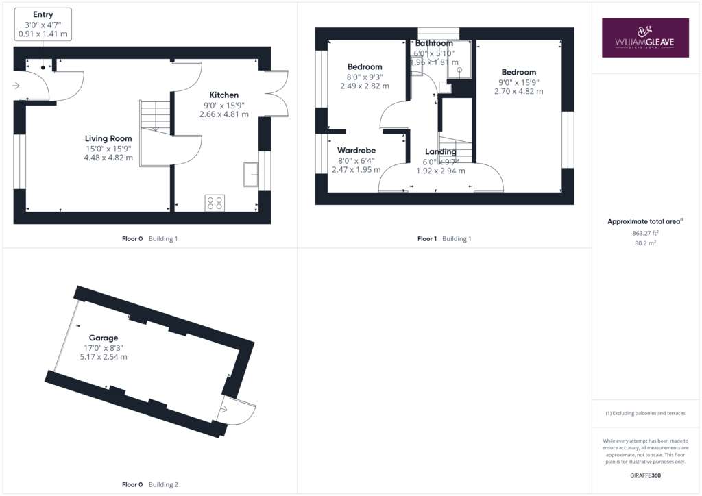 2 bedroom semi-detached house for sale - floorplan