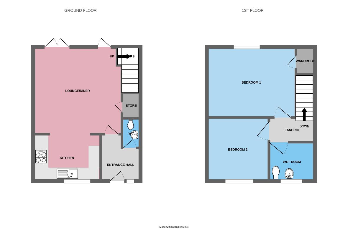 2 bedroom property for sale - floorplan