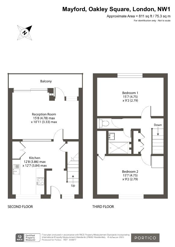 2 bedroom flat for sale - floorplan