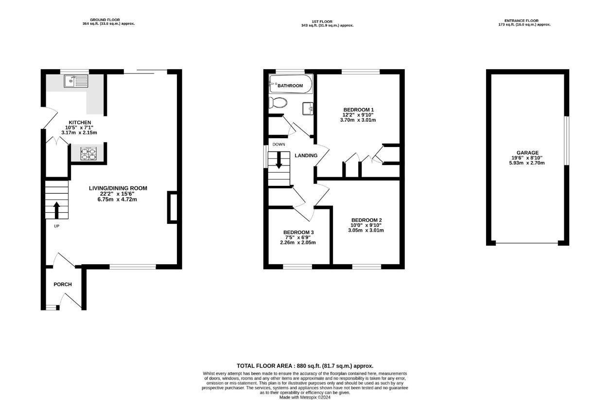 3 bedroom detached house for sale - floorplan