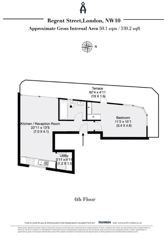 1 bedroom flat for sale - floorplan