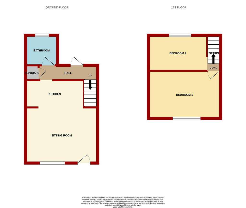 2 bedroom cottage for sale - floorplan