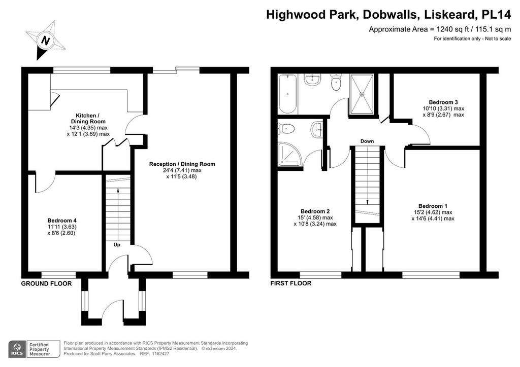 4 bedroom semi-detached house for sale - floorplan