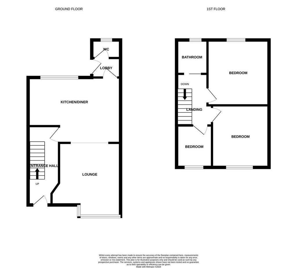 3 bedroom terraced house for sale - floorplan