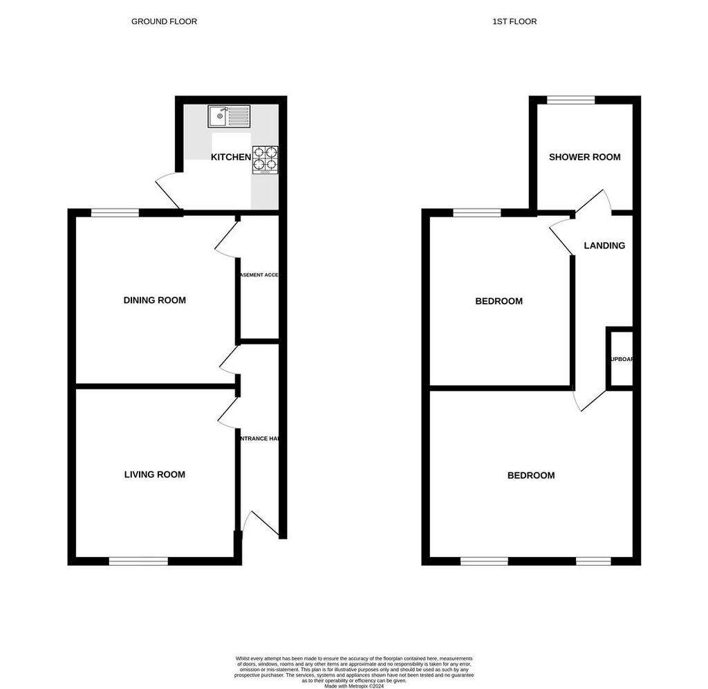 2 bedroom terraced house for sale - floorplan