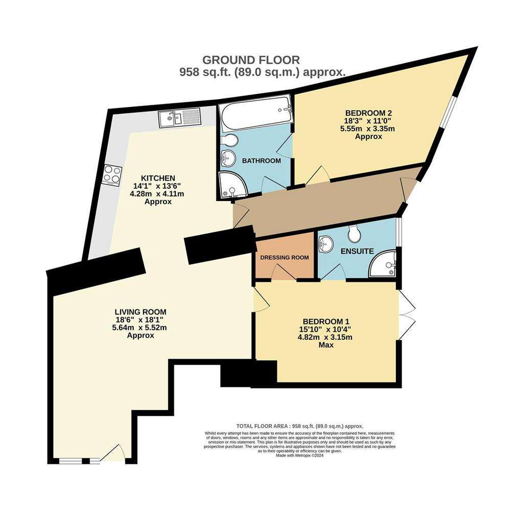 2 bedroom flat for sale - floorplan