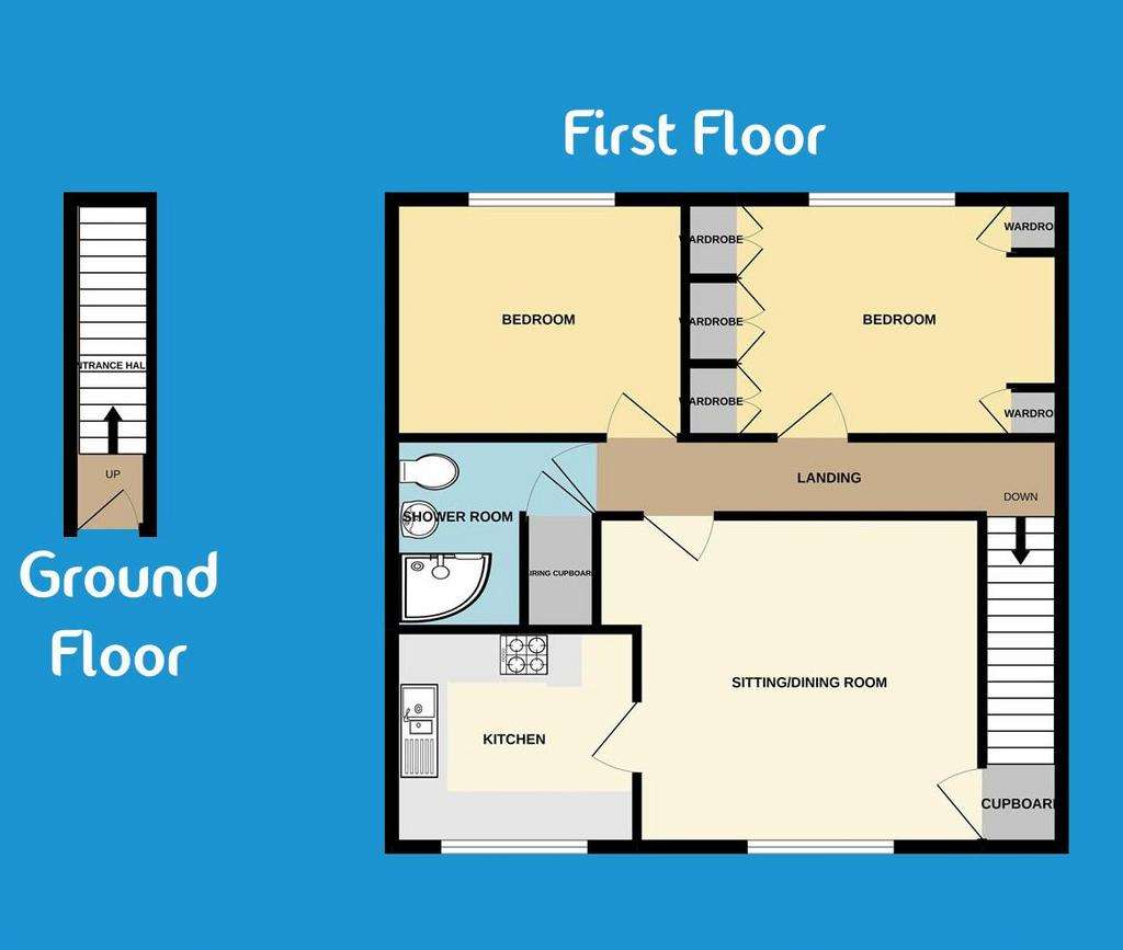 2 bedroom flat for sale - floorplan