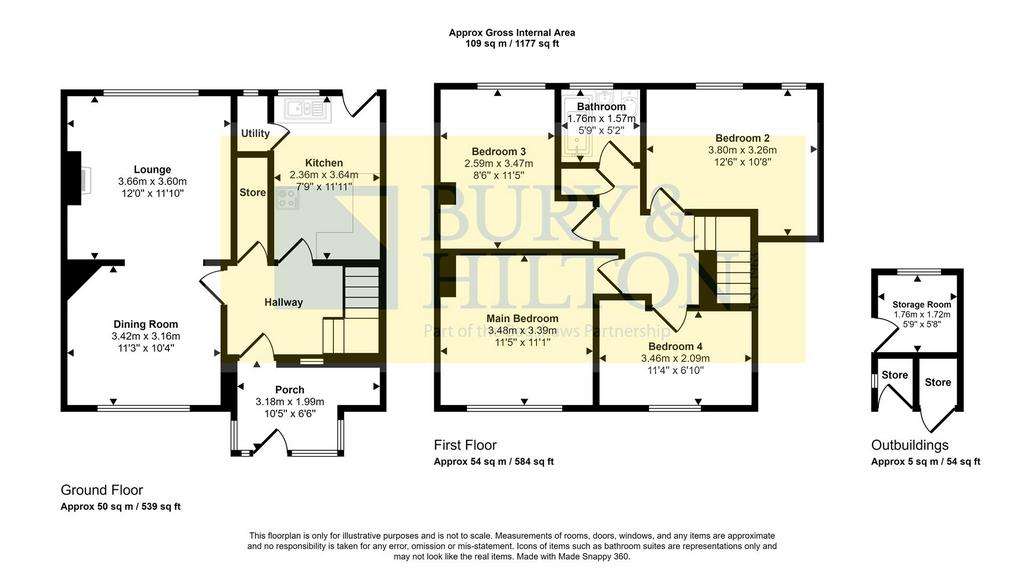 4 bedroom terraced house for sale - floorplan