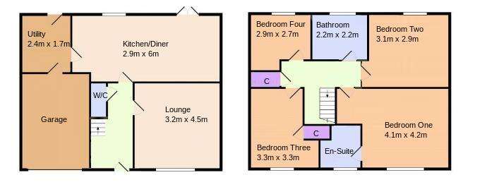 4 bedroom detached house for sale - floorplan