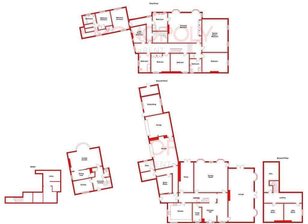 7 bedroom detached house for sale - floorplan