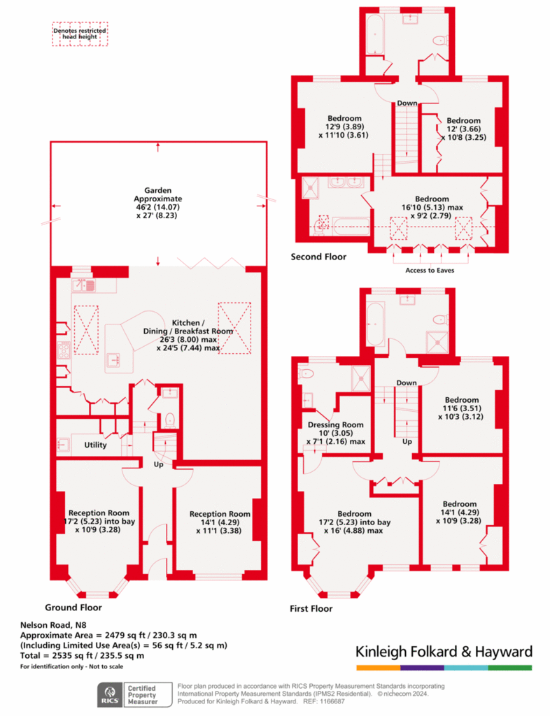 5 bedroom terraced house for sale - floorplan