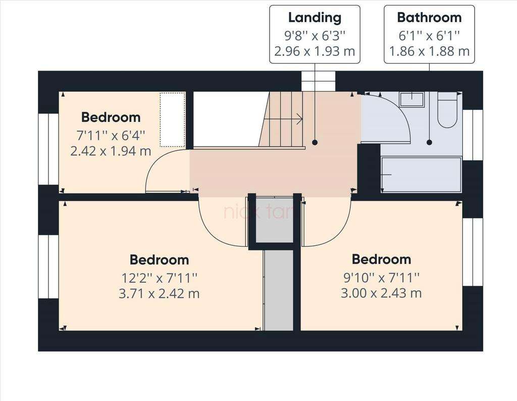 3 bedroom semi-detached house for sale - floorplan