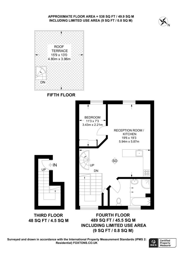 1 bedroom flat to rent - floorplan