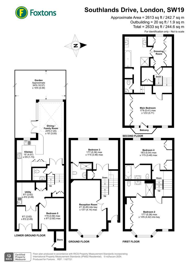 5 bedroom end of terrace house to rent - floorplan