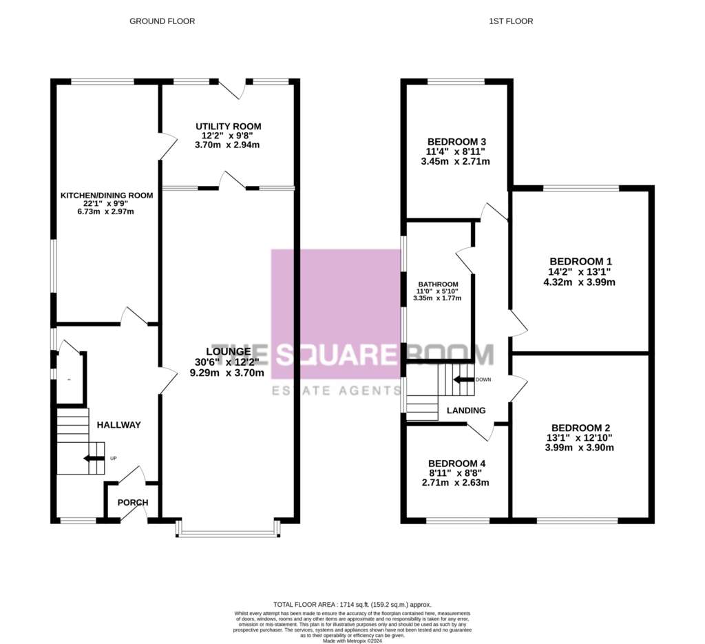 4 bedroom semi-detached house for sale - floorplan