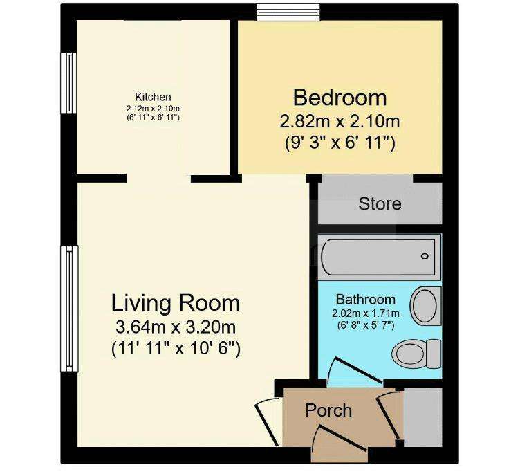 1 bedroom flat for sale - floorplan