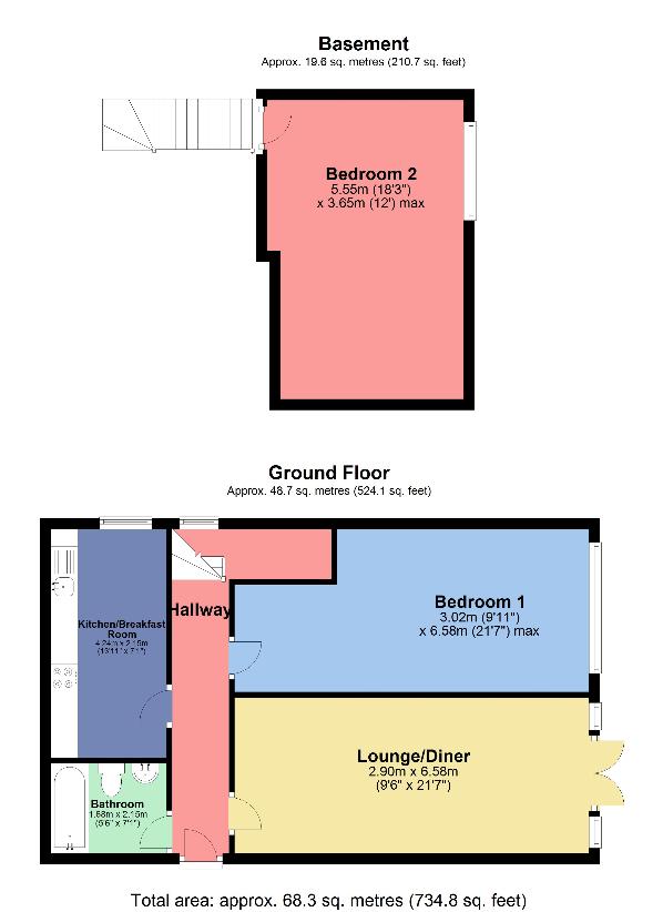 2 bedroom flat for sale - floorplan