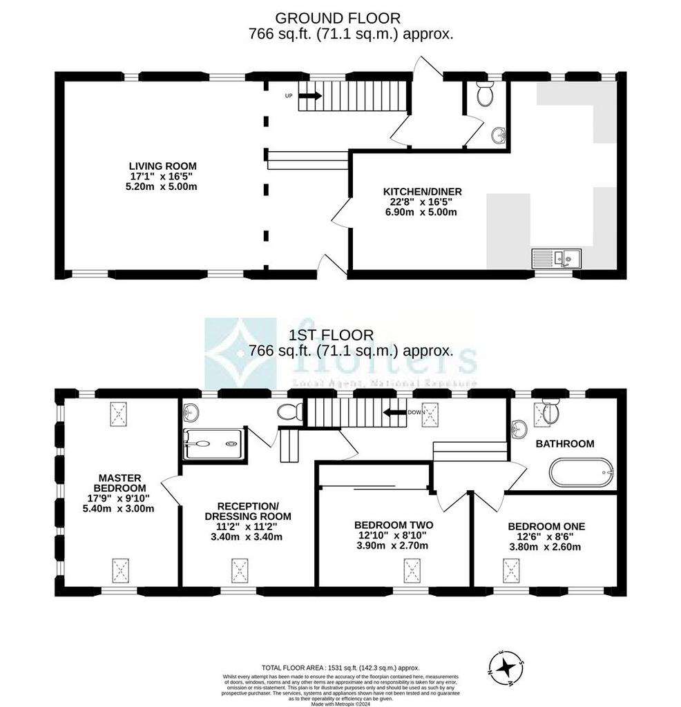 3 bedroom barn conversion for sale - floorplan