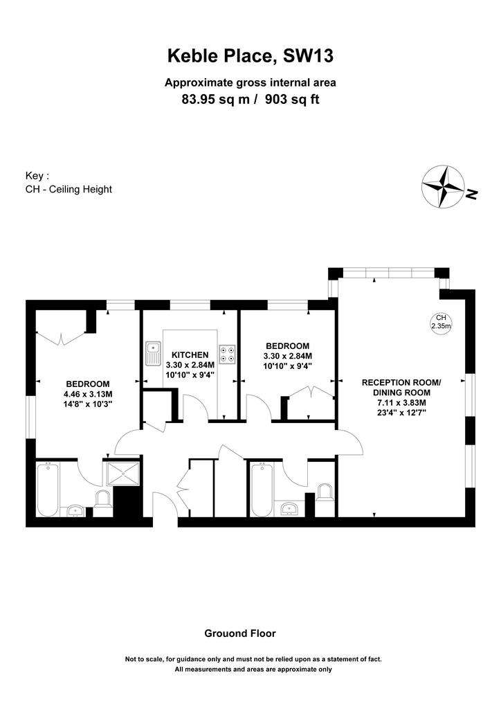 2 bedroom flat to rent - floorplan