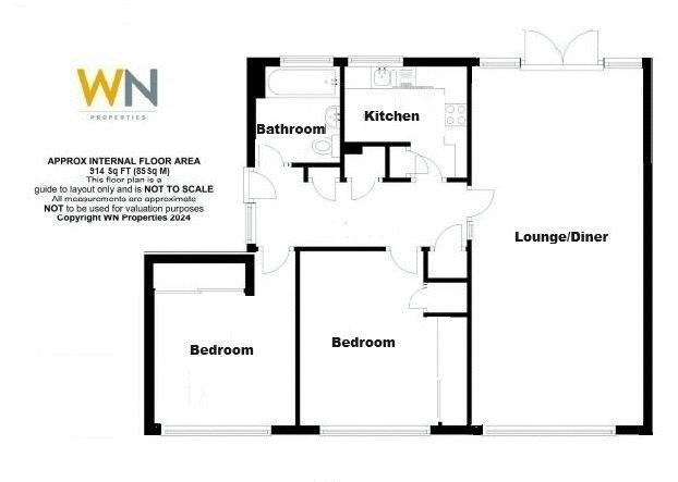 2 bedroom flat for sale - floorplan