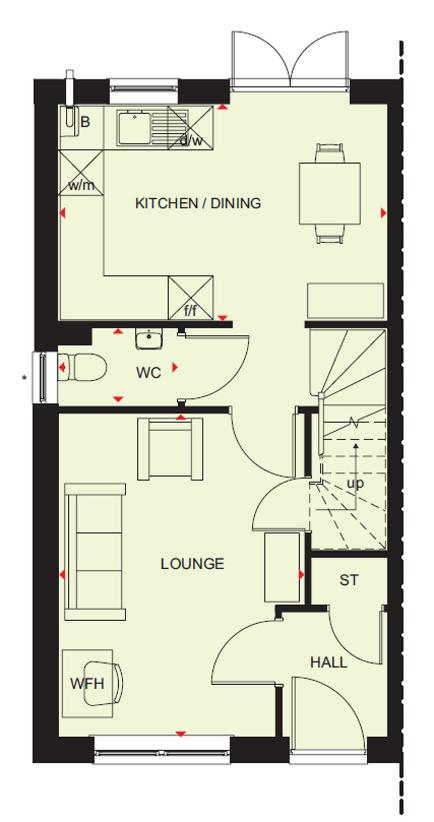 2 bedroom semi-detached house for sale - floorplan