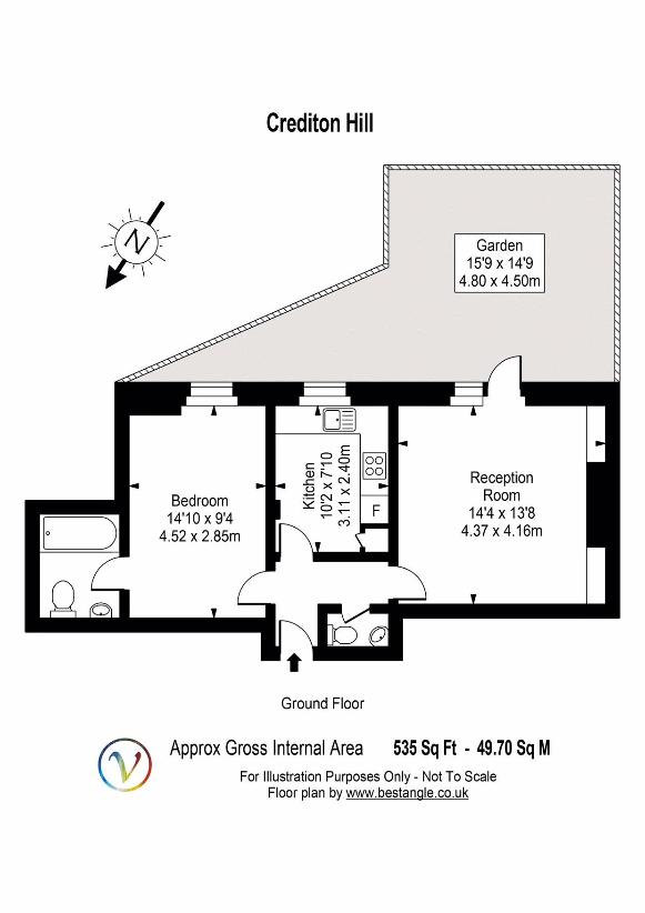 1 bedroom flat for sale - floorplan