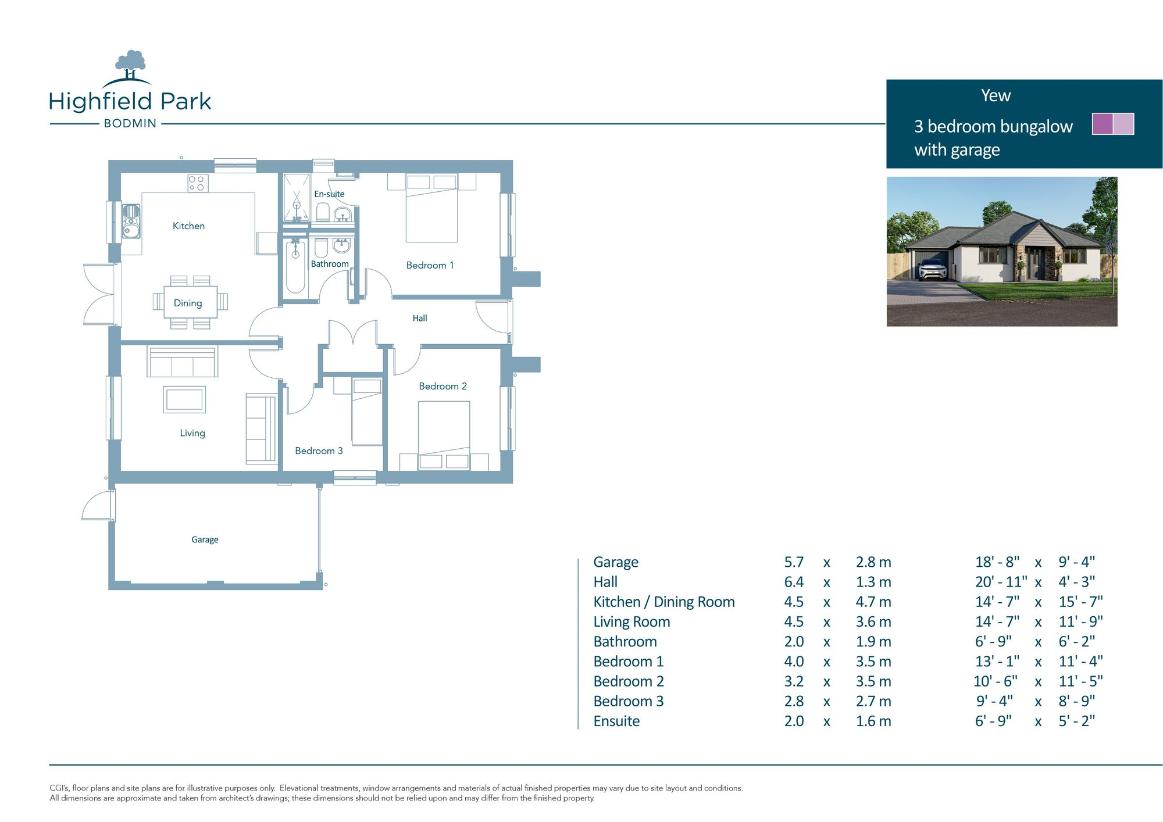 3 bedroom bungalow for sale - floorplan