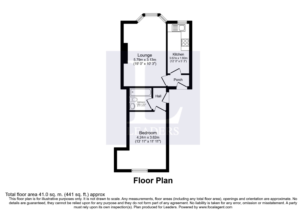 1 bedroom flat for sale - floorplan